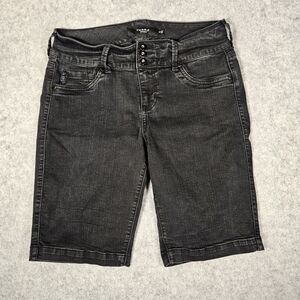 Torrid Womens Black Bermuda Shorts Comfort Casual Rock Goth Scene Alt‎ Size 12